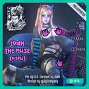 Joan The Muse (NSFW) - 75mm and 120mm Pin-Up - STL only