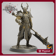 Fighter Halberd Polearm master, Oathbreaker Paladin,  Unpainted Miniature | 28mm, 32mm,75mm Scales | Dungeons and Dragons | Pathfinder | - Only-Games