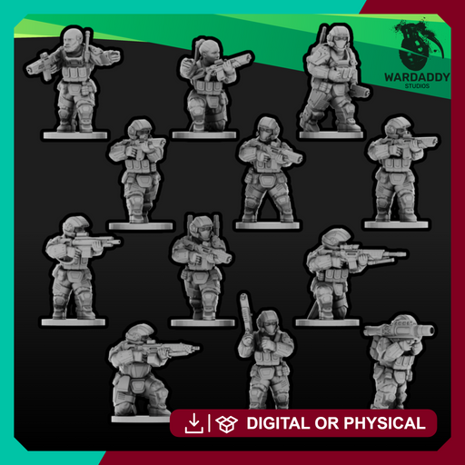 Sci-Fi Expeditionary Drop Troops- Squad 3 (15mm+) - Only-Games