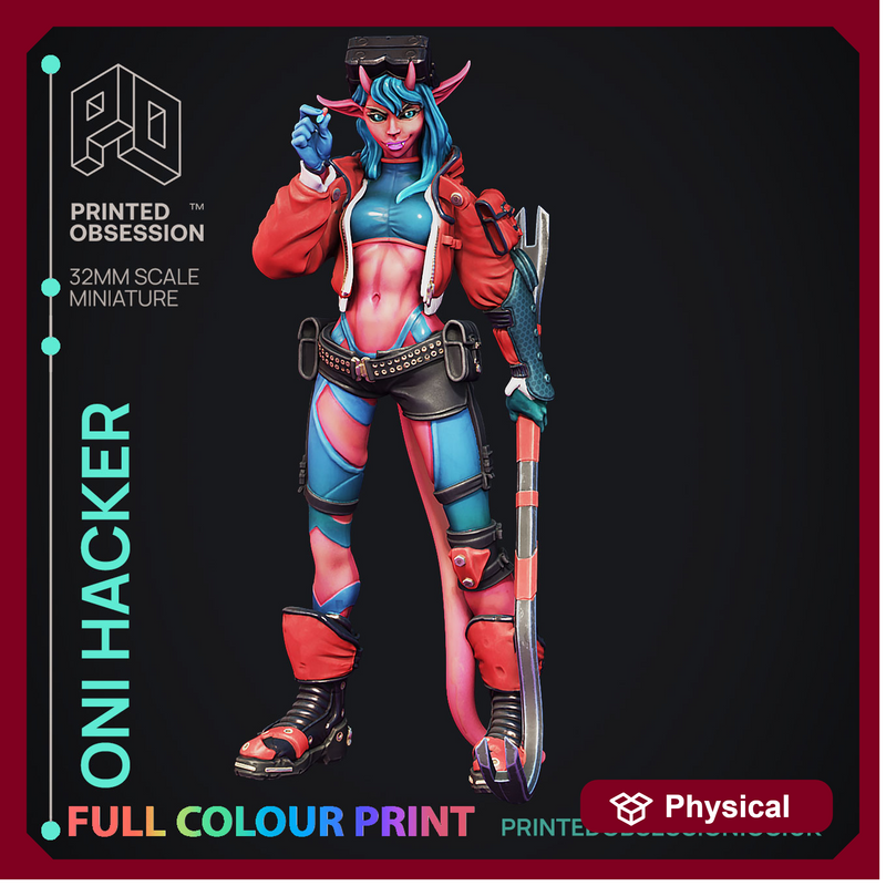 Oni Hacker - PRE COLOURED - 100mm Desk Model - Only-Games