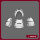 Space Knights V4 Savage Plain Shoulder Pads Type A X 10