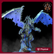 Ancient Gargantuan Dragon with Armor Rider Option | 90mm base. 150mm tall, Wingspan 260mm | Dragon Queen | Dungeons and Dragons | - Only-Games