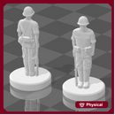 1/72 3D Printed Japanese Infantry with Helmet (x15)