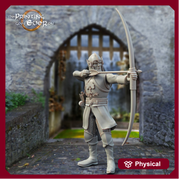 Human Soldier Paladin Fighter with Bow and Arrows | 28mm, 32mm, 75mm Scales | Pathfinder Figure | DnD 5e | The Printing Goes Ever On | | - Only-Games