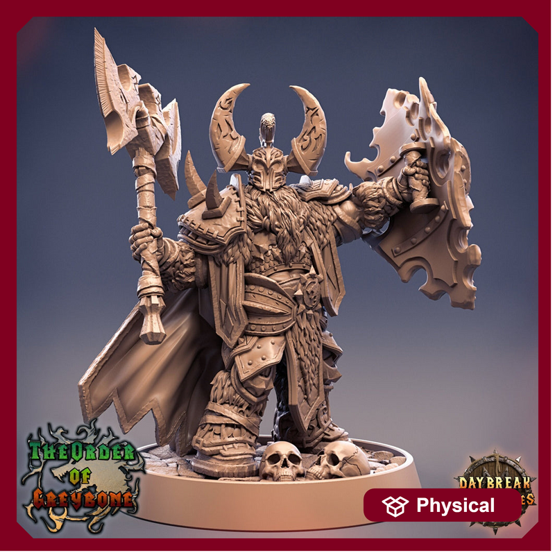 Oathbreaker Paladin Chaos Knight Unpainted Miniature | 28mm, 32mm, 75mm Scales | Dungeons and Dragons | Pathfinder | Daybreak Miniatures - Only-Games