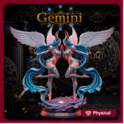 Female Angel Miniature | Gemini Zodiac Twin Sorceress NSFW Topless | UNPAINTED Resin DnD Pathfinder - Only-Games