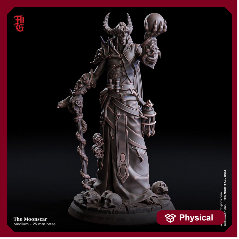 Tielfling Wizard, Druid, Warlock, Sorcerer | 28mm,32mm,54mm, 75mm,100mm Scale |Player Character Mini Minis -D&D 5e Pathfinder |Flesh of Gods - Only-Games