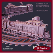 Express Train Dining Wagon & Railway - Only-Games