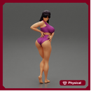 Pretty Woman In Bikini Standing With hand on hips