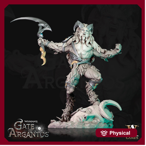 Satyr Warrior Hunter, Goat-Man PC NPC Fey Miniature | 28mm, 32mm, 75mm Scales | Dungeons and Dragons | Pathfinder | Archvillain Games - Only-Games
