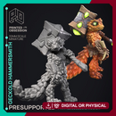 Hammer Smith - Geckold NPC -  PRESUPPORTED - Illustrated and Stats - 32mm scale