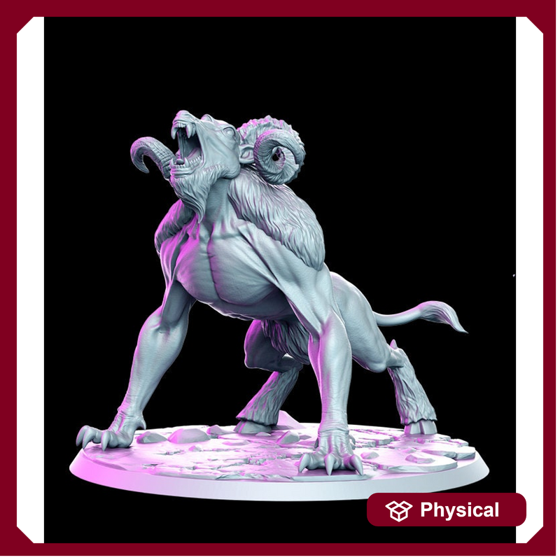 Giant Dire Ram 65mm tall ,80mm Base | Available: 28mm, 32mm,75mm Scale | Heroic Scale |  - Minis - D&D Pathfinder - Only-Games