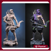 Human  Rogue Assassin Ranger Ninja PC NPC | UNPAINTED Miniature | 28mm,32mm,54mm,75mm,100mm Scales | Pathfinder Figure DnD | Figurine - Only-Games