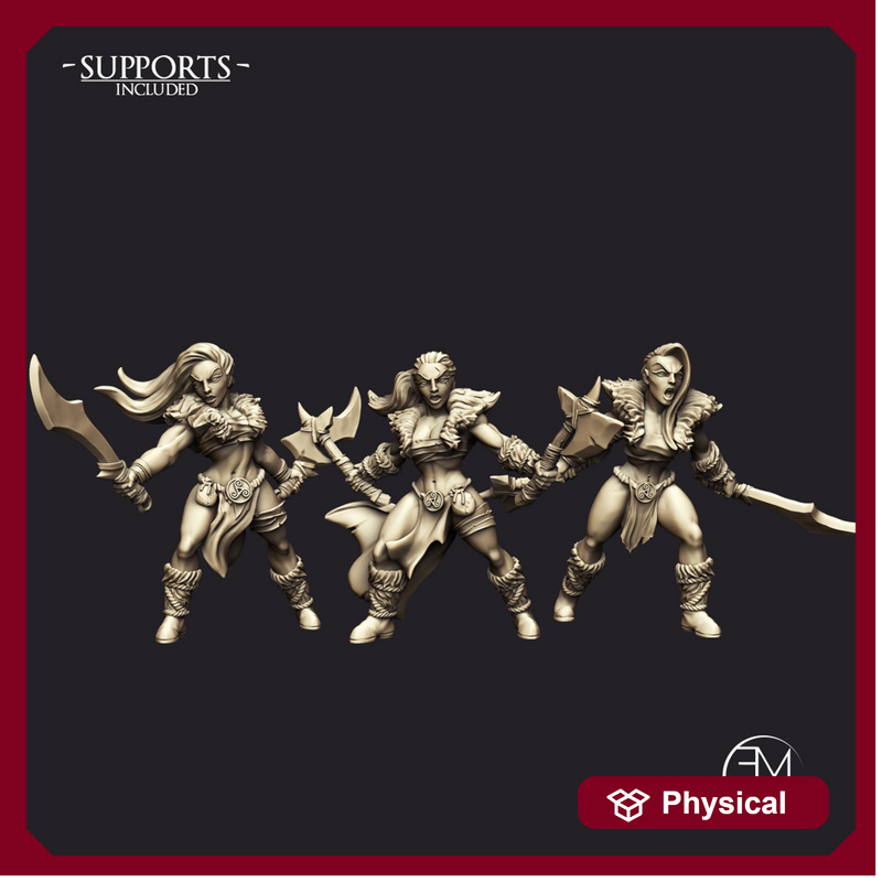 Barbarian Blademasters - 3 Units (AMAZONS! Kickstarter)