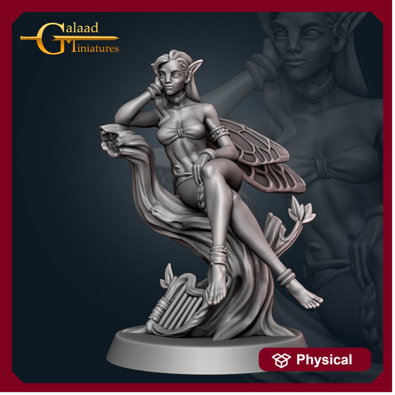 Wood Fairy Pin-Up with base
