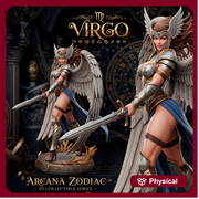 Female Angel Miniature | Virgo Zodiac Warrior NSFW Topless | UNPAINTED Resin DnD Pathfinder - Only-Games
