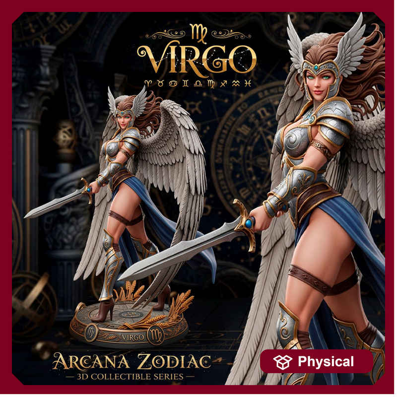 Female Angel Miniature | Virgo Zodiac Warrior NSFW Topless | UNPAINTED Resin DnD Pathfinder - Only-Games