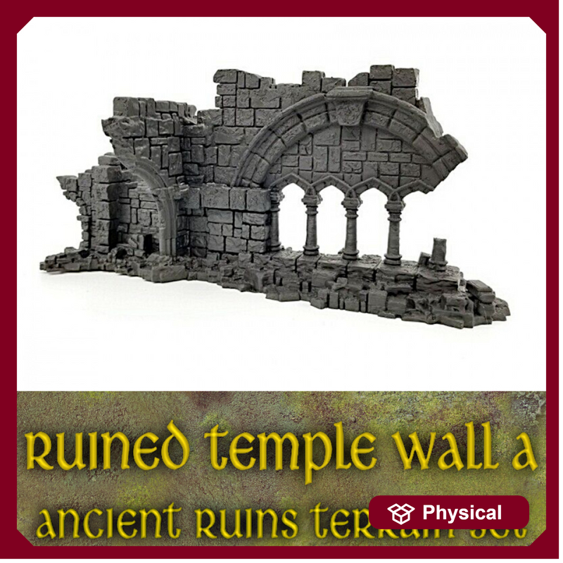 Ruined Temple Wall A: Ancient Ruins Terrain Set