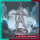 Elf Archer Woman 2 - Fantasy Miniature STL, DnD & Wargaming