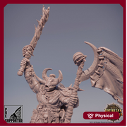 Chaos Knight flaming sword | Blood Warriors | 28mm, 32mm, 75mm | Miniature | Dungeons and Dragons | Pathfinder | - Only-Games