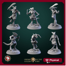 Kobolds warriors set 6 miniatures 32mm pre-supported