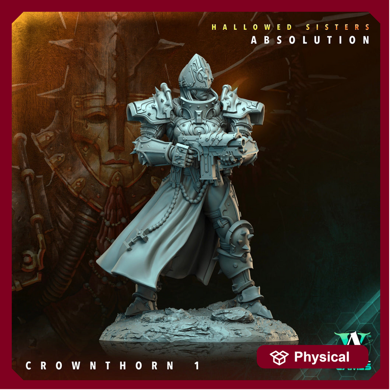 Sci-Fi Miniature Crownthorn Hallowed Sisters Absolution | 28mm,32mm, 54mm, 75mm,100mm Scales | Resin Mini | Archvillain Games - Only-Games