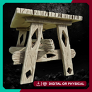 Wood Table - Tabletop Furniture Terrain STL, DnD & Wargaming Scenery