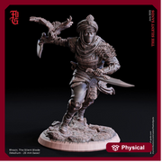 Human Rogue Thief Assassin | 28mm, 32mm, 54mm, 75mm, 100mm Scale Resin Miniature | Dungeons and Dragons | Flesh of Gods - Only-Games