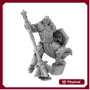 Half Orc Male Paladin With Mace (32mm scale)