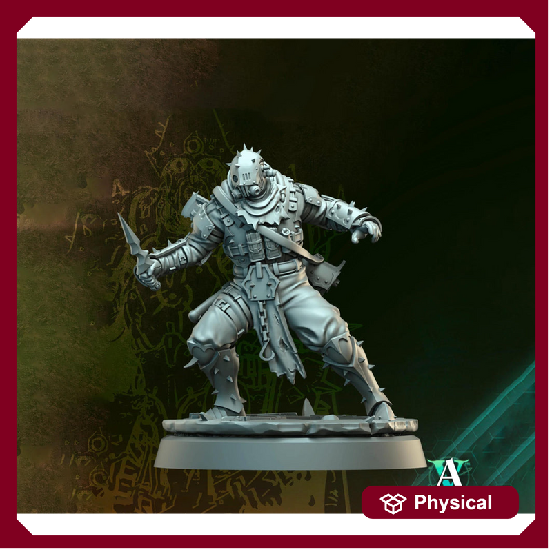 Grimdark Sci-Fi Soldier Hell Platoon Miniature, OPR Proxy, 3D Printed Tabletop Wargaming Mini - Only-Games