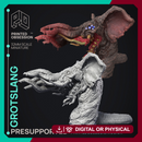 Grotslang - Large Creature - Cryptids of the Darkwood -  PRESUPPORTED - Illustrated and Stats - 32mm scale