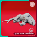 Defeated Bulette - Book of Beasts - Tabletop Miniature (Pre-Supported)