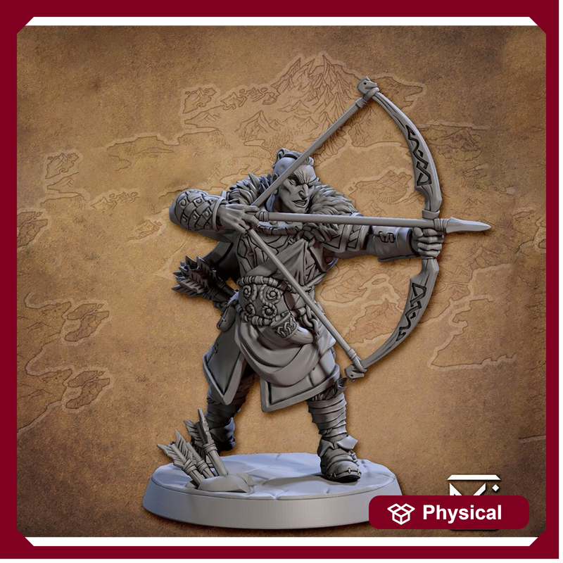 Ranger Fighter Archer Sharpshooter | 28mm, 32mm, 54mm,75mm,100mm Scale Resin Miniature Dungeons and Dragons D&D Pathfinder | Artisan Guild - Only-Games