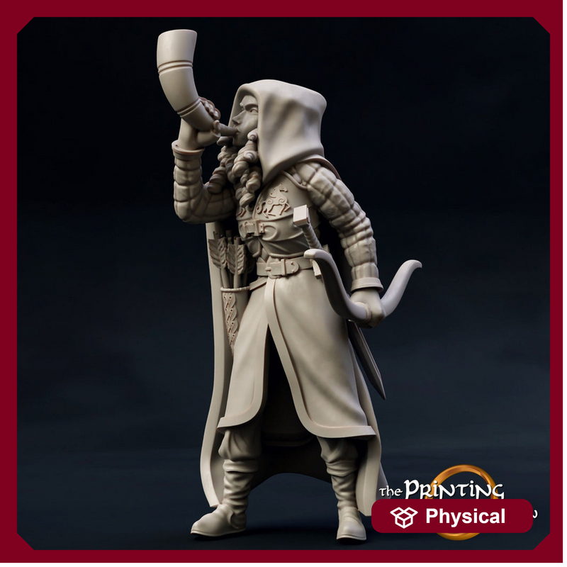 Fighter Ranger Archer in Studded Leather | 28mm Scale | 32mm Scale | 75mm Scale Pathfinder Figure | DnD | miniature Figurine unpainted | - Only-Games