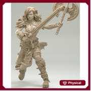 Pinup Female Barbarian Gladiator PC or NPC | 28mm, 32mm Scales also 50mm and 100mm | Dungeons and Dragons | Pathfinder | - Only-Games