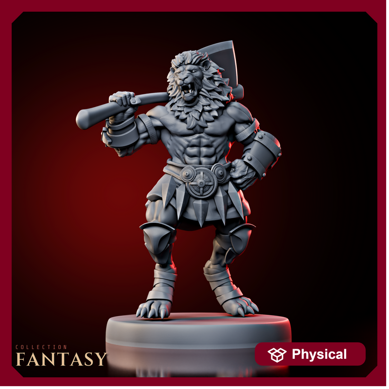 Catfolk Lion Axeman - Only-Games