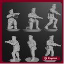 10 & 15mm British Infantry in Berets with Sterling SMGs (12 models)
