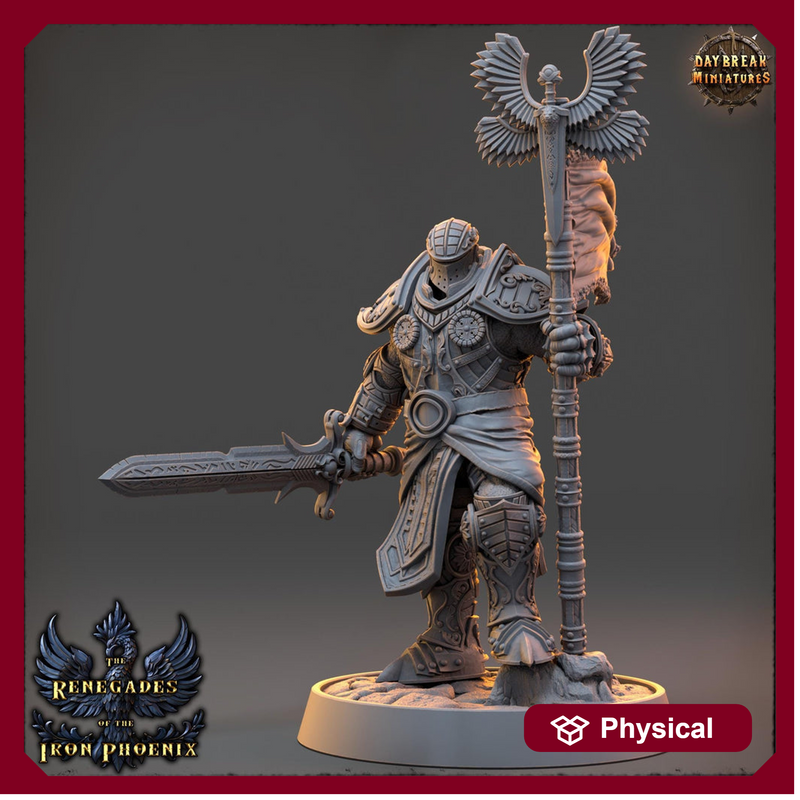 Oath of the Conquest Paladin, Cleric  | 28mm, 32mm, 54mm, 75mm Scales | 100mm Tall | Dungeons and Dragons | Pathfinder | Daybreak Miniatures - Only-Games