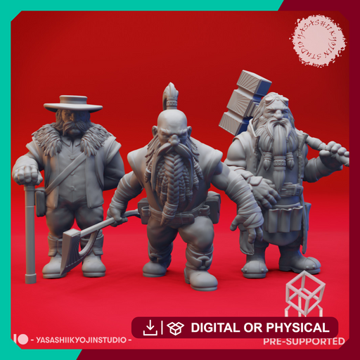 Rockseeker Brothers - Tabletop Miniatures (Pre-Supported) - Only-Games