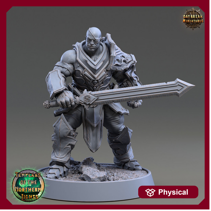 Oath Breaker Paladin, Fighter  | 28mm, 32mm, 54mm, 75mm Scales | 100mm Tall | Dungeons and Dragons | Pathfinder | Daybreak Miniatures - Only-Games