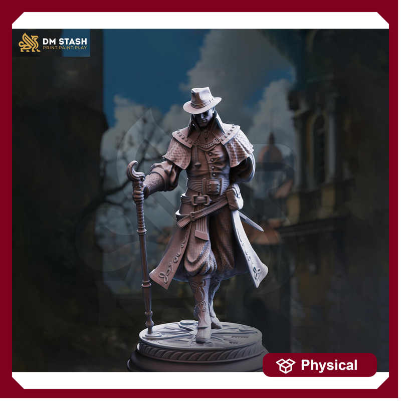 Human Fighter, Cleric Inquisitor, Witch Hunter | Unpainted Miniature | 5 Sizes /Scales | Pathfinder Figure | DnD | - Only-Games