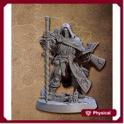 Human War Wizard, Eldritch Knight Fighter | 5 Sizes/Scales Exclusive | Resin Mini | Dungeons & Dragons - Only-Games