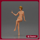 Naked woman Sitting on the Motorbike