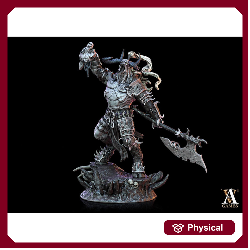 Horned Demon Lord Miniature | Fiend Boss Monster | UNPAINTED Resin - Only-Games