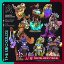 Geckolds - 9 Models -  PRESUPPORTED - Illustrated and Stats - 32mm scale