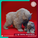 Owlbear + Cub - Tabletop Miniature (Pre-Supported)