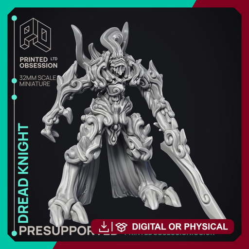 Dread Knight - Large Monster - PRESUPPORTED - Hell Hath No Fury - 32mm Scale - Only-Games