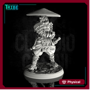 (0116) Male samurai warrior tengu elf human firbolg half orc tiefling with two katana - Only-Games