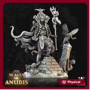 Egyptian Anubian Priest | 28mm, 32mm, 75mm Scales | Dungeons and Dragons | Pathfinder | Table Top miniatures | Archvillain Games - Only-Games