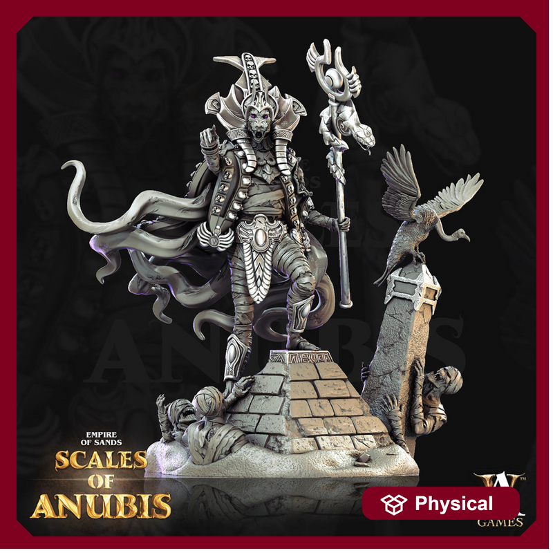 Egyptian Anubian Priest | 28mm, 32mm, 75mm Scales | Dungeons and Dragons | Pathfinder | Table Top miniatures | Archvillain Games - Only-Games